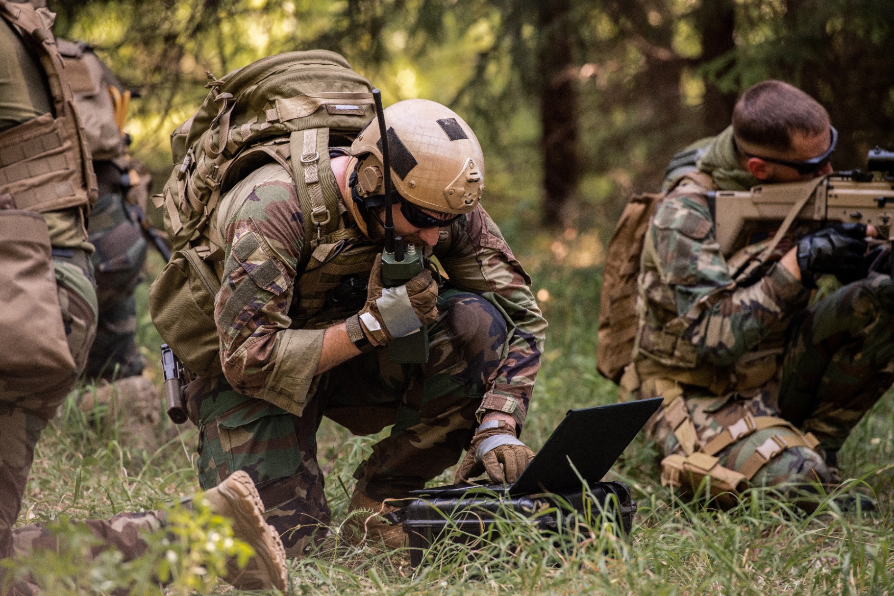 Service members during a field operation